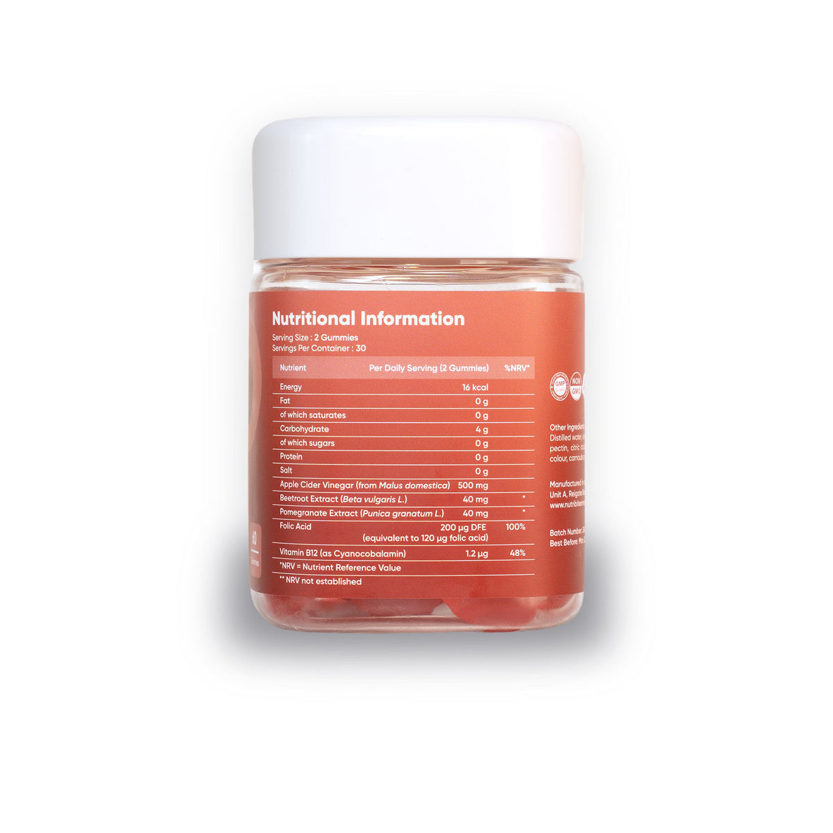 Apple Cider Vinegar Gummies – nutritional information
