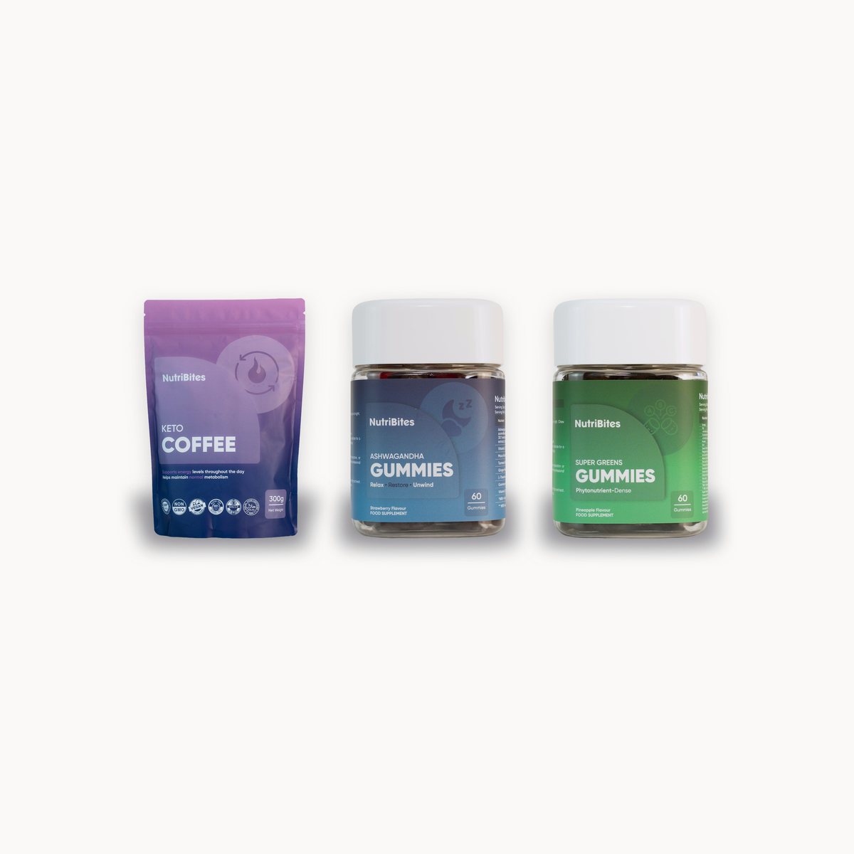 Coffee, Ashwagandha & Greens Bundle – contents