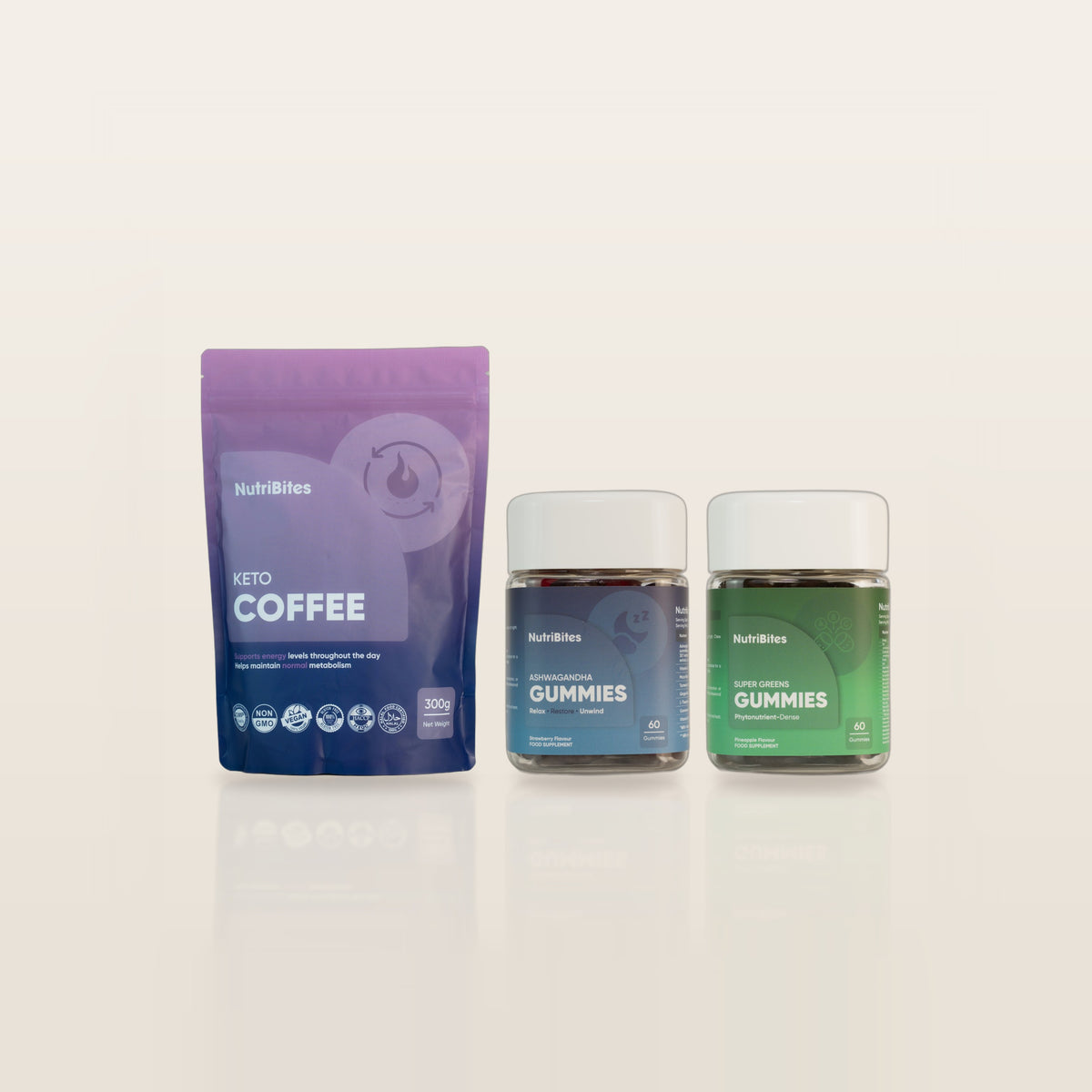 Coffee, Ashwagandha & Greens Bundle – studio hero