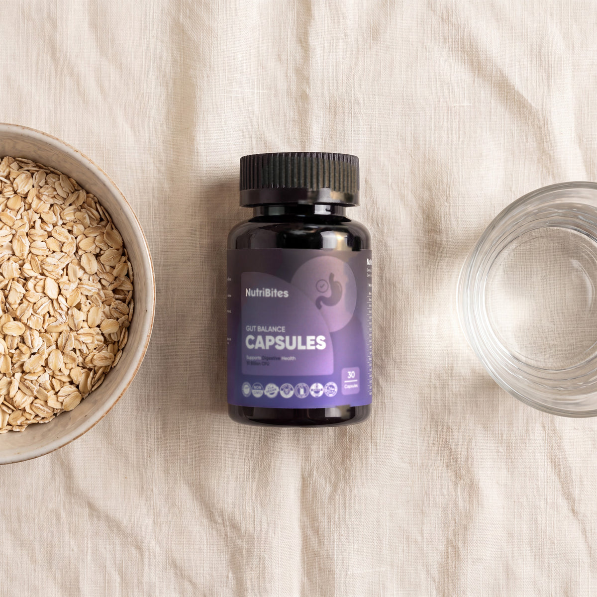 Live Cultures & Fibre Capsules – flat-lay