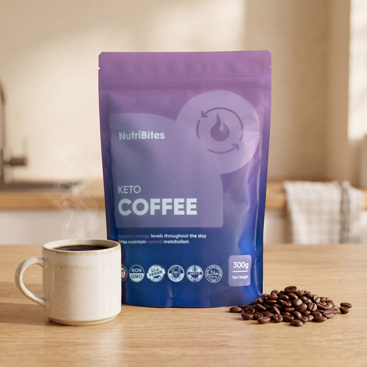 Instant Coffee with MCT & Collagen – lifestyle