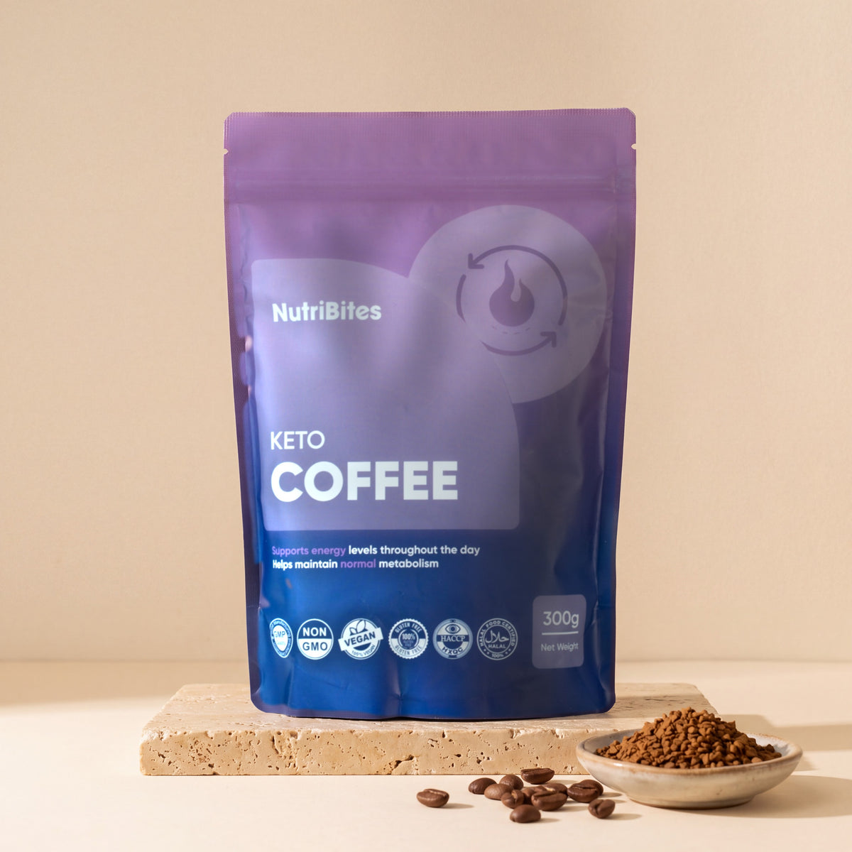 Instant Coffee with MCT & Collagen – detail close-up
