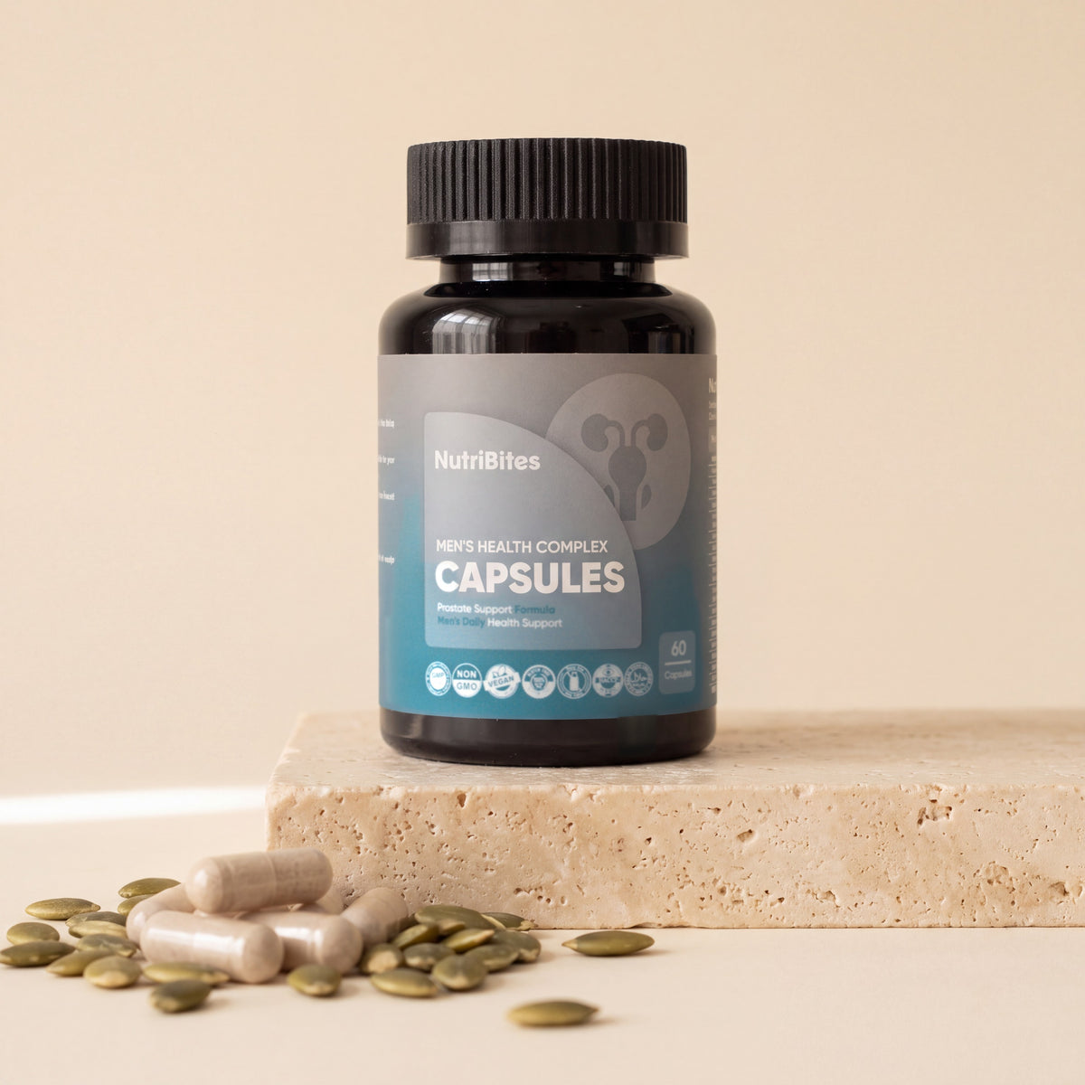 Men's Multinutrient Capsules with Zinc & Selenium – detail close-up
